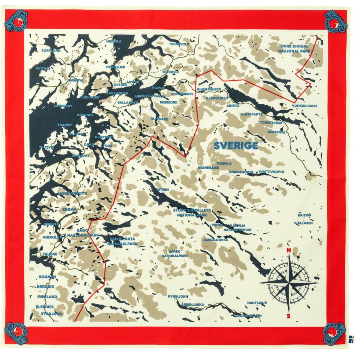 Swedish Classic Map Scarf